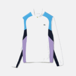 Men Lacoste V0ZN996 White Purple Navy Blue Y03 SPORT Color-Block Tennis Tracksuit - Image 6