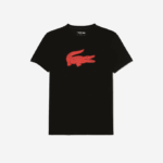 Men Lacoste V0ZN99 Black Red BZJ SPORT 3D Print Crocodile Breathable Jersey T-Shirt - Image 4