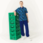 MenV0ZN1174 Blue BDM Lacoste x Minecraft Organic Cotton Fleece Jogging Pants - Image 2
