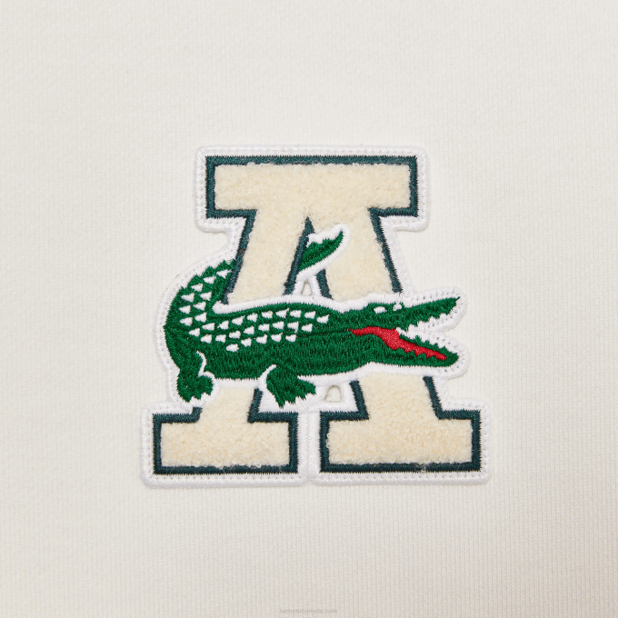 MenV0ZN1183 White Bordeaux NFB Lacoste x AWAKE NY Badge Color-block Cotton Sweatshirt - Image 3