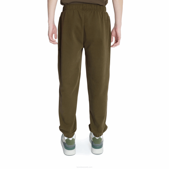 MenV0ZN1196 Khaki Green WTW Lacoste x A.P.C. Cotton Fleece Trackpants - Image 2