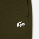 MenV0ZN1196 Khaki Green WTW Lacoste x A.P.C. Cotton Fleece Trackpants - Image 4