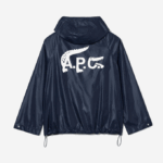 MenV0ZN1310 Blue WGH Lacoste x A.P.C. Water-Resistant Nylon Hooded Jacket - Image 2