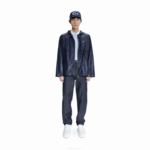 MenV0ZN1310 Blue WGH Lacoste x A.P.C. Water-Resistant Nylon Hooded Jacket - Image 3