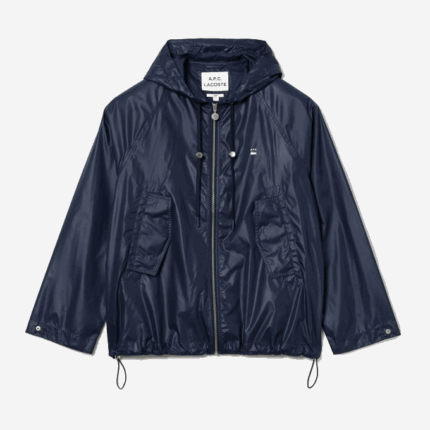 MenV0ZN1310 Blue WGH Lacoste x A.P.C. Water-Resistant Nylon Hooded Jacket