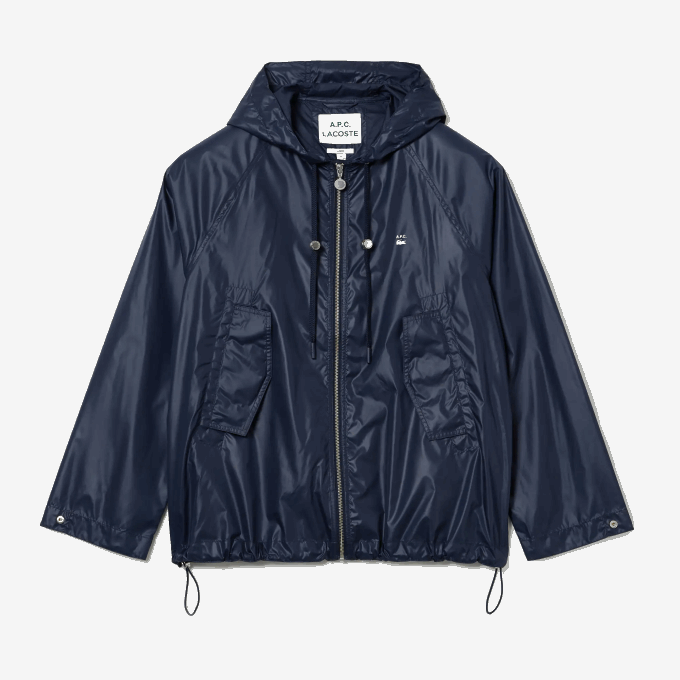 MenV0ZN1310 Blue WGH Lacoste x A.P.C. Water-Resistant Nylon Hooded Jacket - Image 1