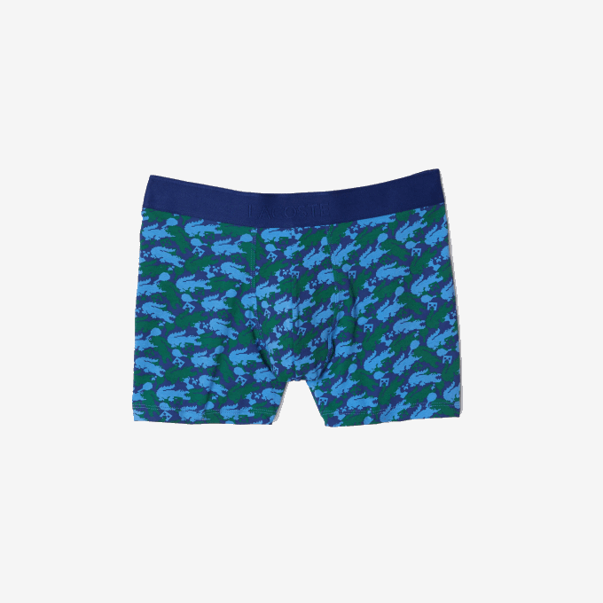 MenV0ZN1599 White C50 Lacoste x Minecraft Print Long Organic Cotton Boxer Briefs - Image 3
