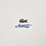 MenV0ZN893 White 70V Lacoste x AWAKE NY Logo Cotton Pique T-shirt - Image 3