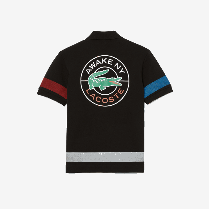 MenV0ZN899 Black 031 Lacoste x AWAKE NY Color-block Cotton Pique Polo - Image 2