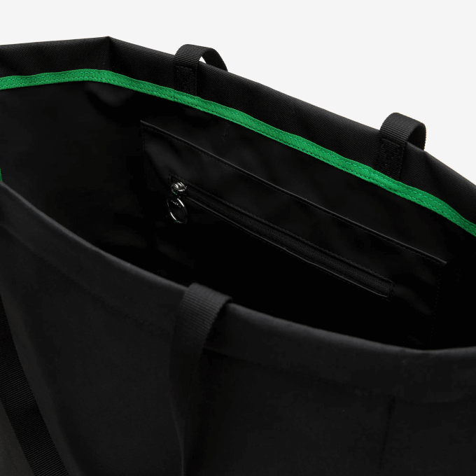 Women Lacoste V0ZN1947 Noir Patch L51 Contrast Branding Oversized Tote Bag - Image 4