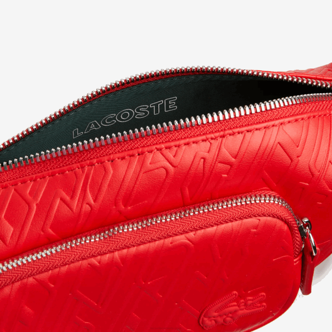 Women Lacoste V0ZN1965 Corrida L41 Logo Print Shoulder Bag - Small - Image 4