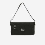 Women Lacoste V0ZN1968 Noir Patch L51 Recycled Fiber Zipped Bag - Image 2