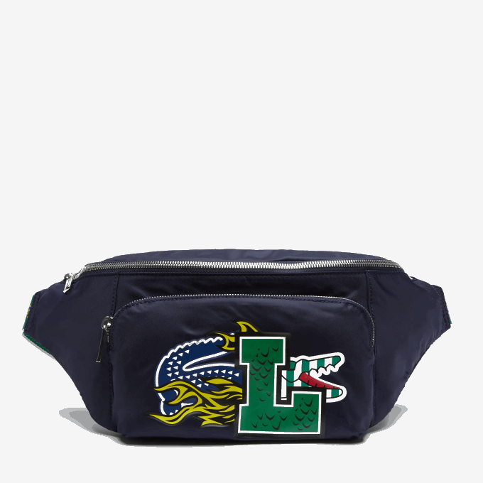 Women Lacoste V0ZN2028 Marine 166 Jardin L28 Comic Effect Badge Bag - Image 2