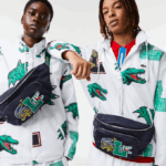 Women Lacoste V0ZN2028 Marine 166 Jardin L28 Comic Effect Badge Bag