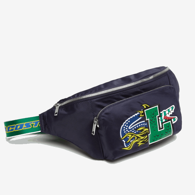 Women Lacoste V0ZN2028 Marine 166 Jardin L28 Comic Effect Badge Bag - Image 4