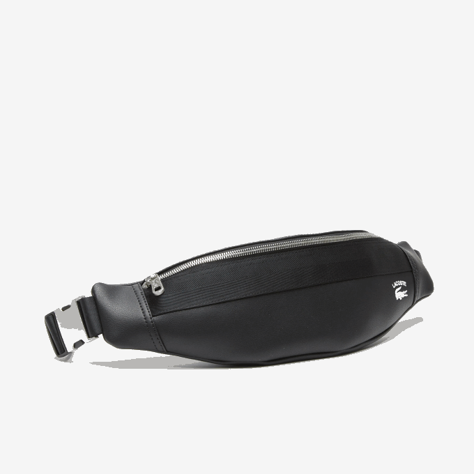 Women Lacoste V0ZN2062 Black 000 Contrast Coordinate Waist Bag - Image 4