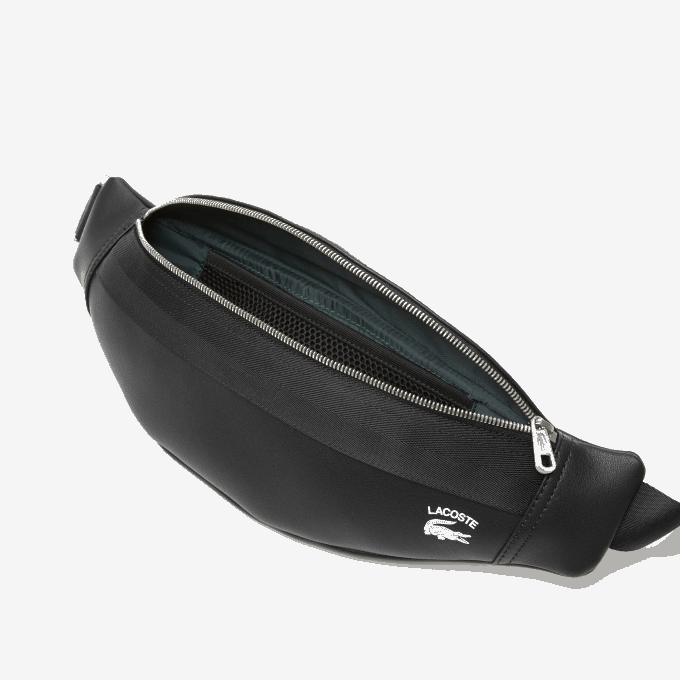 Women Lacoste V0ZN2062 Black 000 Contrast Coordinate Waist Bag - Image 5