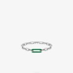 Women Lacoste V0ZN2197 Silver And Green 041 Ensemble Bracelet