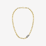 Women Lacoste V0ZN2202 Yellow Gold And Black 721 Ensemble Necklace - Image 2