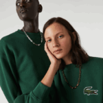 Women Lacoste V0ZN2202 Yellow Gold And Black 721 Ensemble Necklace