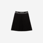 Women Lacoste V0ZN2352 Black 031 Elasticized Waist Pleated Skirt - Image 4