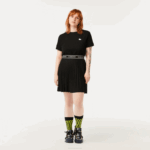 Women Lacoste V0ZN2352 Black 031 Elasticized Waist Pleated Skirt - Image 8