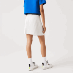 Women Lacoste V0ZN2353 White 70V Elasticized Waist Pleated Skirt - Image 3