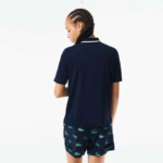 Women Lacoste V0ZN2359 Navy Blue White 525 Golf Loose Fit Ultra-Dry Polo - Image 3