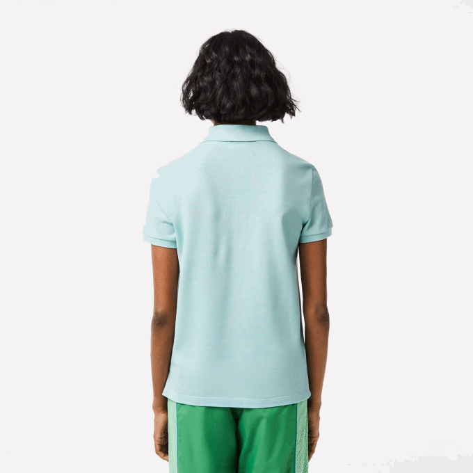 Women Lacoste V0ZN2362 Mint LGF Regular Fit Soft Cotton Petit Pique Polo - Image 3