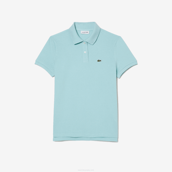 Women Lacoste V0ZN2362 Mint LGF Regular Fit Soft Cotton Petit Pique Polo - Image 4