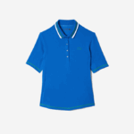 Women Lacoste V0ZN2367 Blue KXB Tennis Ultra-Dry Pique Polo - Image 4