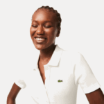 Women Lacoste V0ZN2375 White 70V Organic Cotton Polo Shirt - Image 2