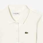 Women Lacoste V0ZN2375 White 70V Organic Cotton Polo Shirt - Image 5