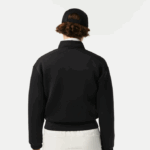 Women Lacoste V0ZN2382 Black 031 SPORT Loose Fit Zip Sweatshirt - Image 3