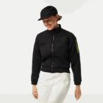 Women Lacoste V0ZN2382 Black 031 SPORT Loose Fit Zip Sweatshirt - Image 6