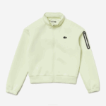 Women Lacoste V0ZN2383 Yellow 6GD SPORT Loose Fit Zip Sweatshirt - Image 4