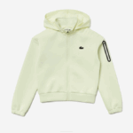 Women Lacoste V0ZN2383 Yellow 6GD SPORT Loose Fit Zip Sweatshirt - Image 5