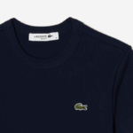 Women Lacoste V0ZN2385 Navy Blue 166 Slim Fit Organic Cotton T-Shirt - Image 5