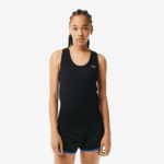 Women Lacoste V0ZN2387 Black 031 SPORT Slim Fit Ribbed Tank Top