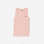 Women Lacoste V0ZN2388 Pink KF9 SPORT Slim Fit Ribbed Tank Top - Image 4