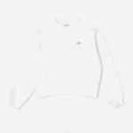 Women Lacoste V0ZN2390 White 001 Logo Back Sweatshirt - Image 4
