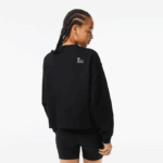 Women Lacoste V0ZN2391 Black 031 Logo Back Sweatshirt - Image 3