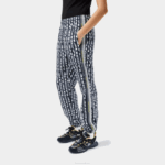 Women Lacoste V0ZN2395 Black Blue White ZI8 Track Pants with Logo Print - Image 2