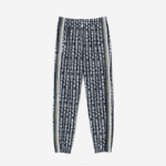 Women Lacoste V0ZN2395 Black Blue White ZI8 Track Pants with Logo Print - Image 4