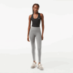 Women Lacoste V0ZN2400 Grey Chine YRD SPORT Recycled Polyester Sculpting Leggings