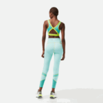Women Lacoste V0ZN2401 Mint J6D SPORT Logo Stripe Leggings - Image 3