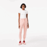 Women Lacoste V0ZN2403 Pink KF9 Cotton Jersey Trackpants