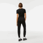 Women Lacoste V0ZN2404 Black 031 Cotton Jersey Trackpants - Image 3