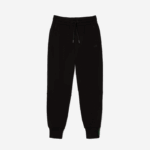Women Lacoste V0ZN2404 Black 031 Cotton Jersey Trackpants - Image 5