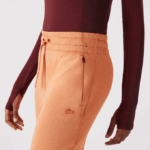 Women Lacoste V0ZN2405 Orange WWC Cotton Jersey Trackpants - Image 2